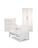 Atlas 3 Piece Cotbed Set with Dresser Changer and Wardrobe- White image number 1